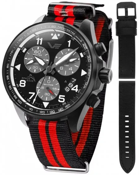 Vostok Europe Space Race Full Black Chrono 6S30-325C744NBR