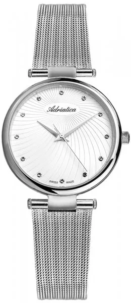 Adriatica A3689.5143Q – Biżuteryjny Zegarek Damski Swiss Made Silver