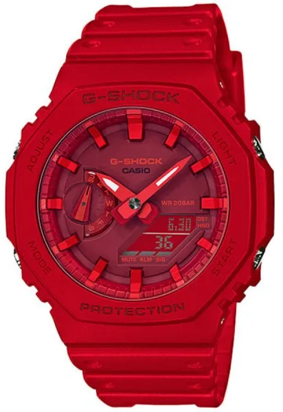 G-SHOCK Octagon Red CasiOak Carbon Core Guard GA-2100-4AER