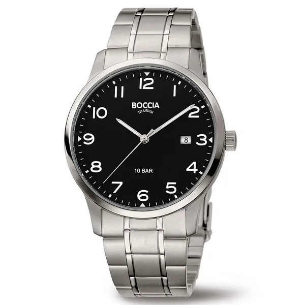 BOCCIA Titanium 3621-01 - Męski - Zegarek na bransolecie
