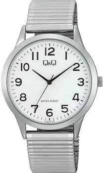 Zegarek męski Q&Q C10A-071P – biała tarcza, rozciągana bransoleta