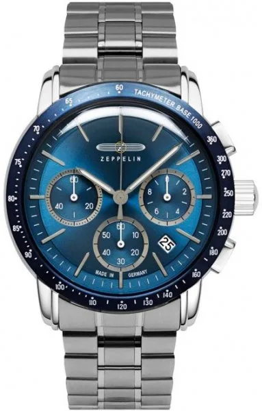 Zeppelin New York Niebieski/Stal Ø42 mm 8878MB3