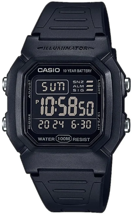 Casio Ekran LCD/Żywica z tworzywa sztucznego W-800H-1BVES