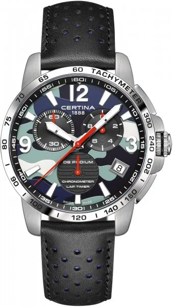 Certina  DS Podium Chrono Lap Timer 43mm C034.453.16.047.00