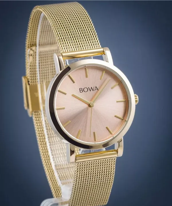 Zegarek damski BOWA Tokyo Pink-Gold Mesh 33