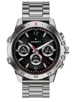 Smartwatch Garett V14 Srebrny, Stalowy Trening pasek gratis