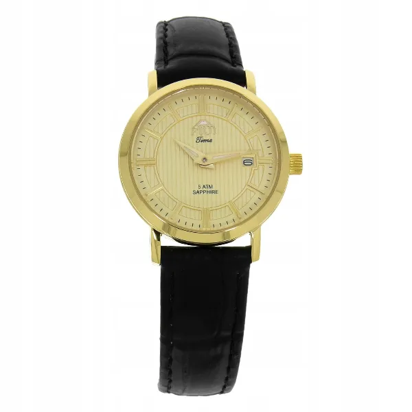 FUJI Time L6106QG - BLACK - Damski - Zegarek kwarcowy na pasku