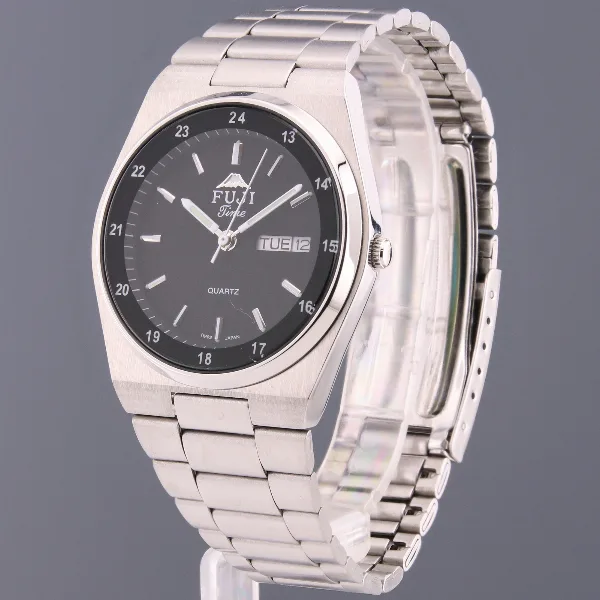 FUJI Time M313QS - Black - Męski - Zegarek kwarcowy na bransolecie