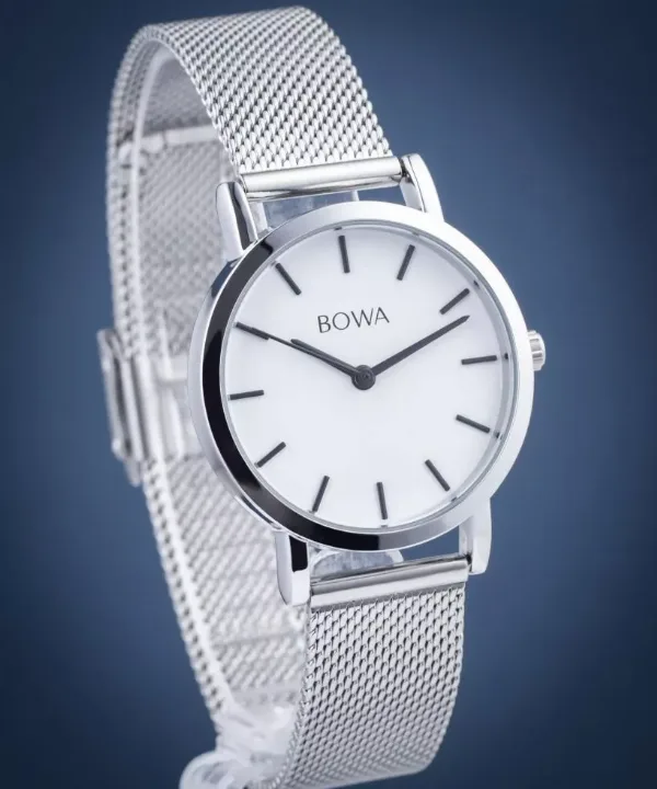 Zegarek damski BOWA Tokyo White Black-Tone Mesh 33