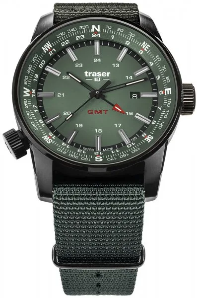 Traser P68 Pathfinder GMT Green NATO Strap TS-109035