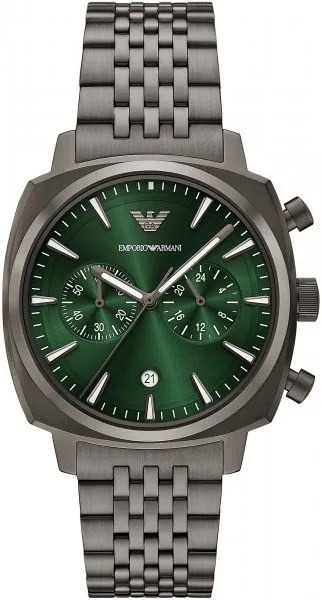 Emporio Armani Stainless steel quartz chronograph watch with Cushion Case AR11689