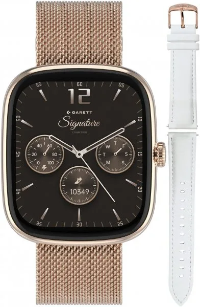 Garett Smartwatch Garett Signature Flow Różowe Złoto Mesh 5904238485040