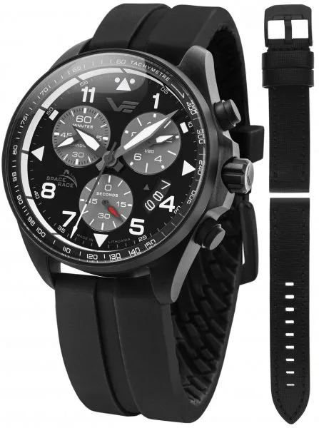 Vostok Europe Space Race Full Black Chrono 6S30-325C744SB