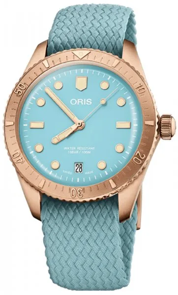 Oris DIVERS SIXTY-FIVE COTTON CANDY Turquoise Blue 01 733 7771 3155-07 3 19 02BRS