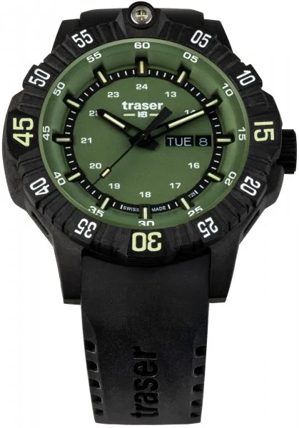 Traser P99 Q Tactical Green Rubber Strap TS-110727